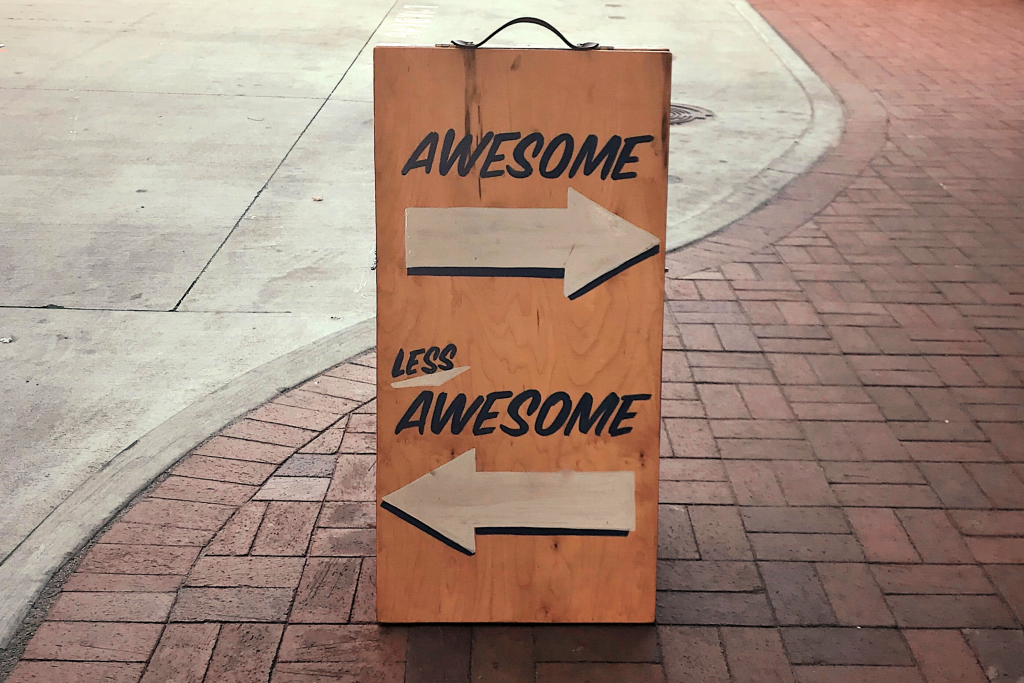 awesone vs. not awesome
